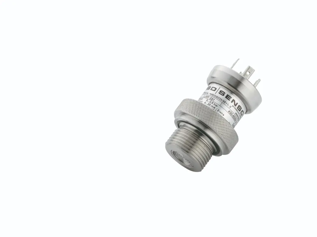 Pressure sensor DMP331, 0-100 mbar, 4-20 mA, G 1/2" DIN 3852, flush