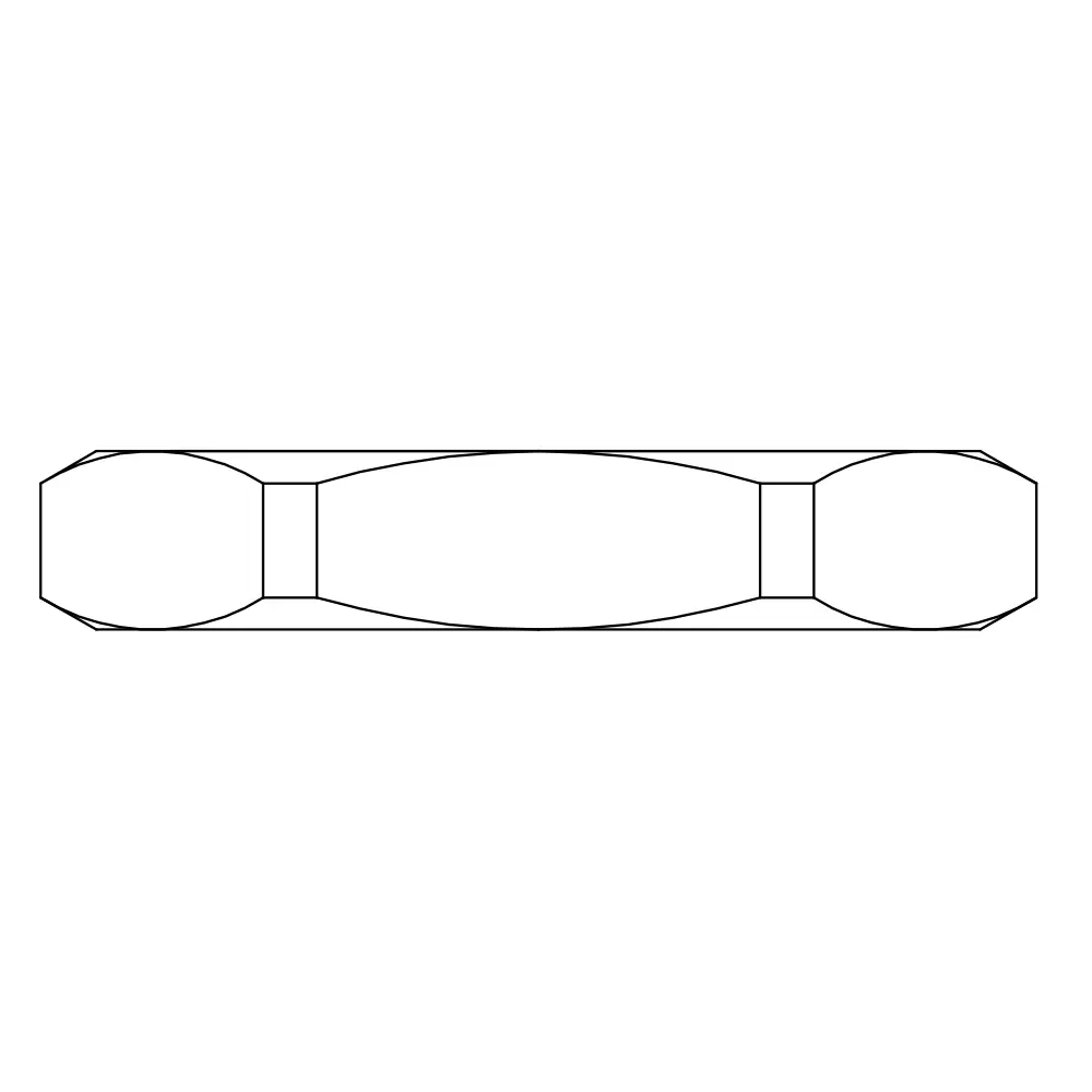 Hexagon nut G1" stainless steel 1.4305