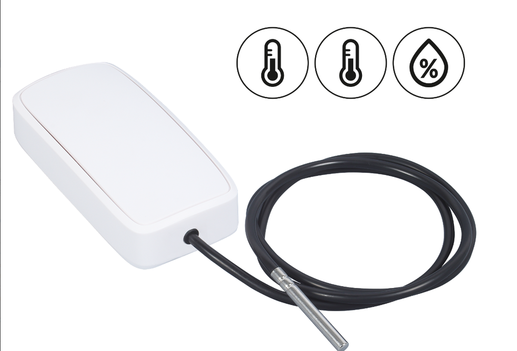 Temperatūras un mitruma sensors ar ārējo zondi 1m, IP67 korpuss NB-IOT