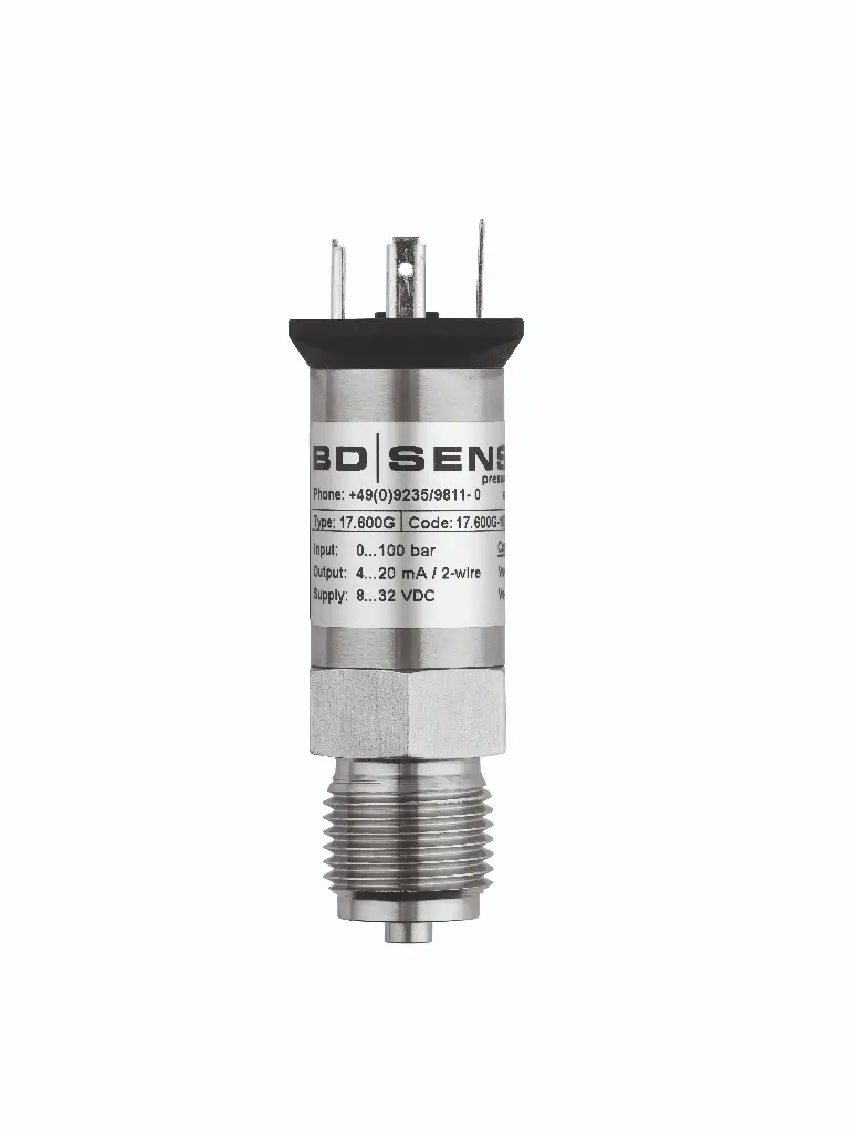 Pressure sensor 17.600G, 0...10 bar, 4-20 mA, G 1/2" EN 837