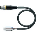 Konektors ar kabeli RSS4.4T-2/TXL, M12, paps, taisns, 4 kontakti, 2m PUR, ekranēts