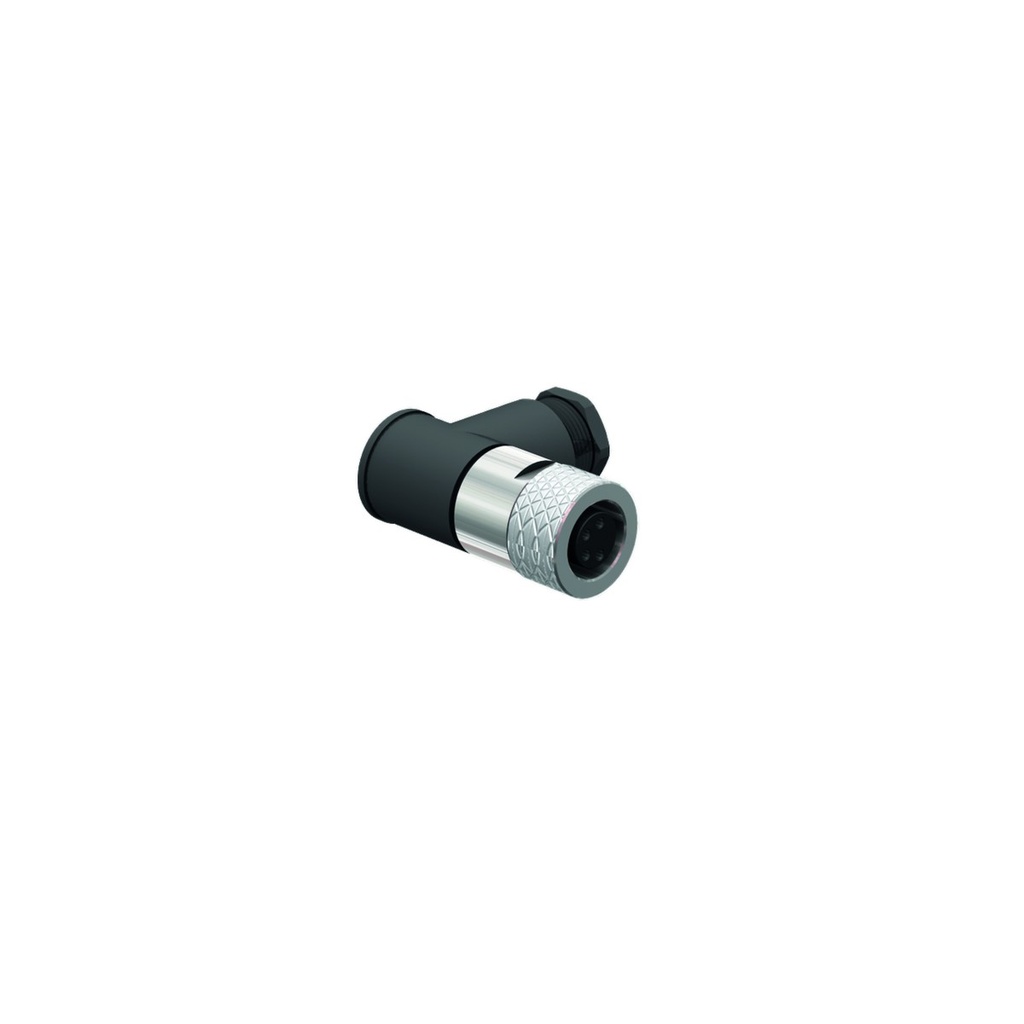 Connector B5241-0, M8 female angled, 4-pin, solder, 3.5...5mm cable, IP67
