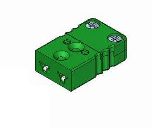 [724-104] Connector for thermocouple K, socket, MINI