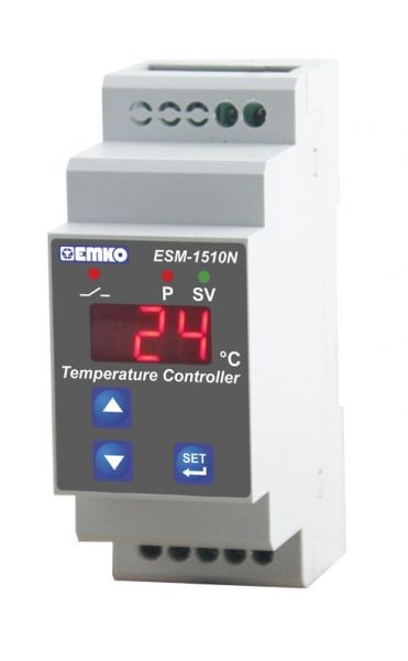 [ESM-1510-N.5.11.0.1/00.00/2] Controller ESM-1510, DIN mount, 230VAC, PT100, -50/400C, 1 x rel.