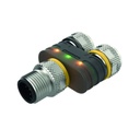 2-way splitter YB2-FSM5-2FKM5.4-P7X3, M12 male / 2 x M12 female, 5/4-pin, Y-splitter, LED, IP67