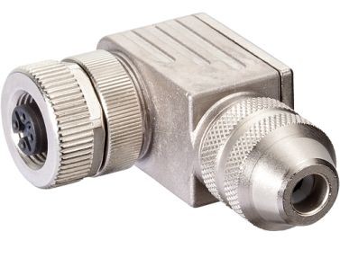 Conector M12, 5 pin, 90 burns, shielded