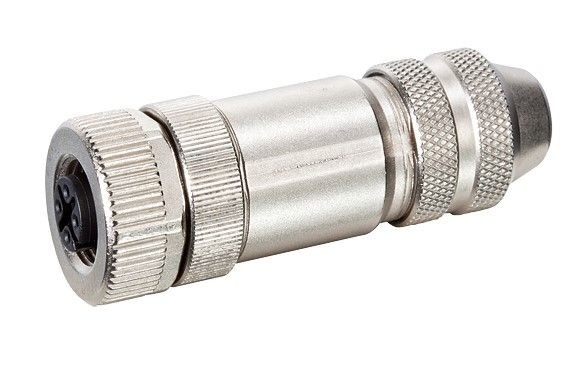 [7000-13381-0000000] Connector M12, 5 pin, mom, straight, shielded, screwed contact, 4-6 mm