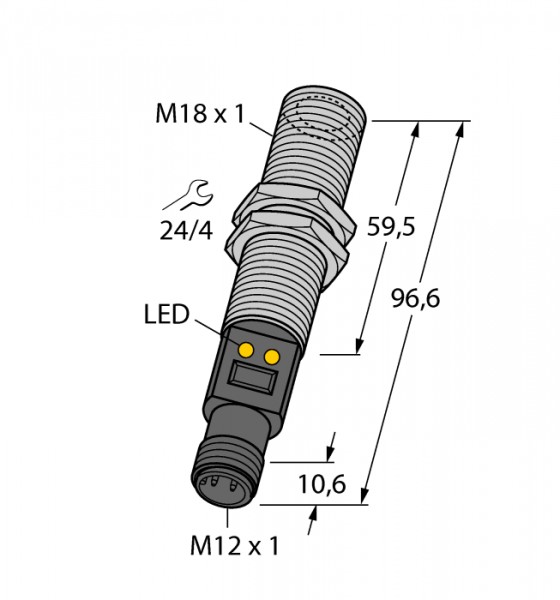 Temperature sensor M18TIP14Q contactless