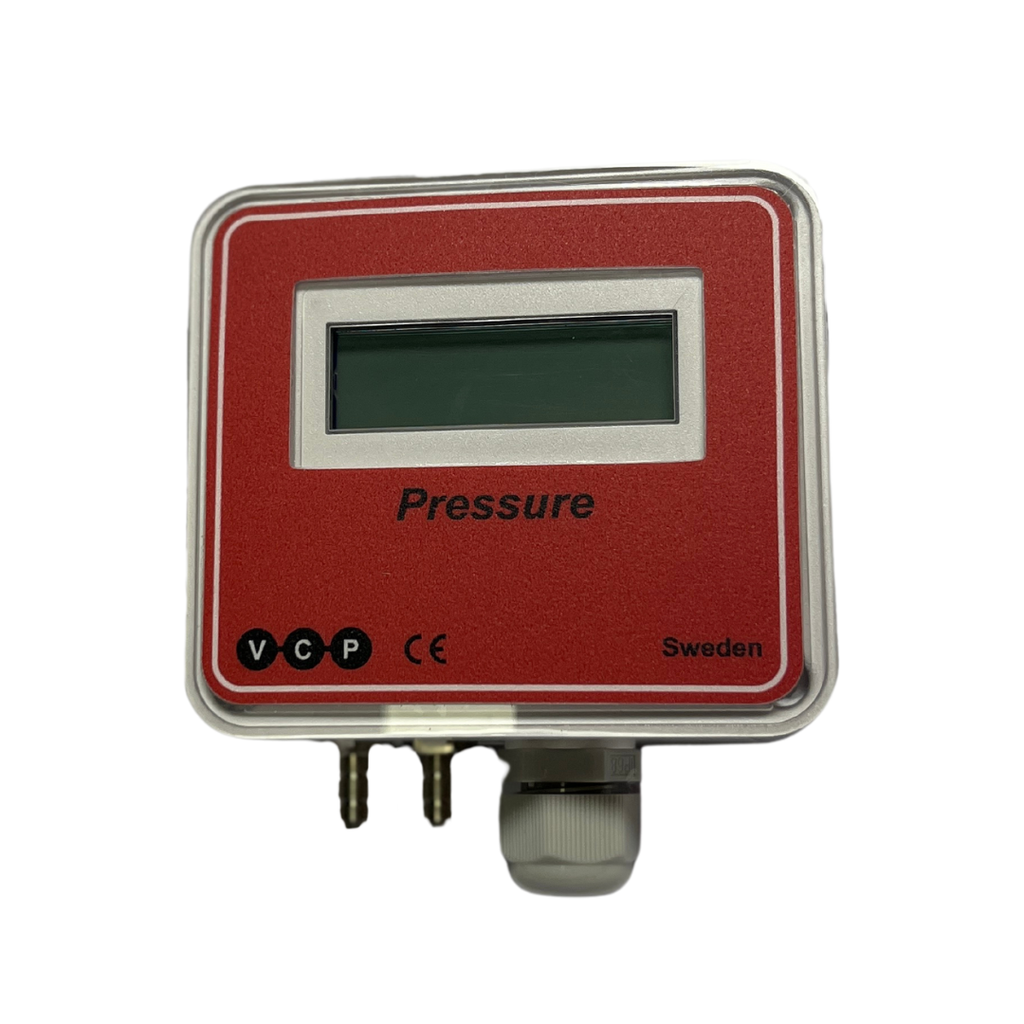 Diferenciālā spiediena sensors ar programmējamu diapazonu -50/250Pa, 0-10V, ar displeju