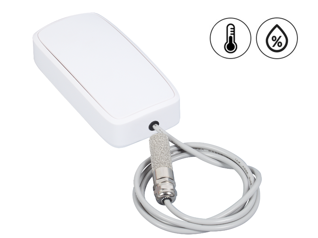 NB-IoT Wireless temperature and humidity logger with external probe -40 to +125°C