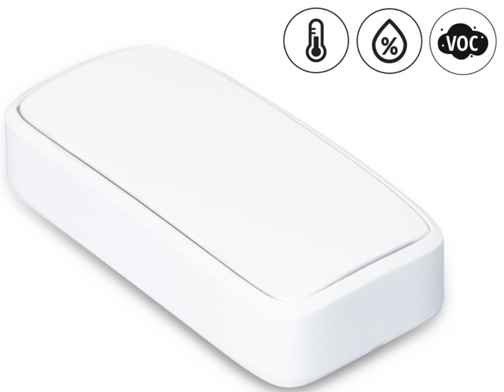 Temperatūras un mitruma, gaisa kvalitātes sensors NB-IoT, bezvadu, iekštelpu , datu loggeris