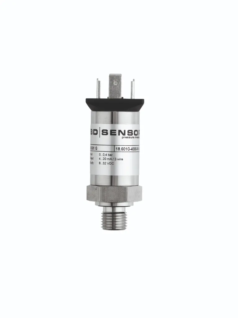 Pressure sensor 18.601G, -1 ... +5 bar, 4-20 mA, G 1/2" EN 837, M12 connector, 4-pin