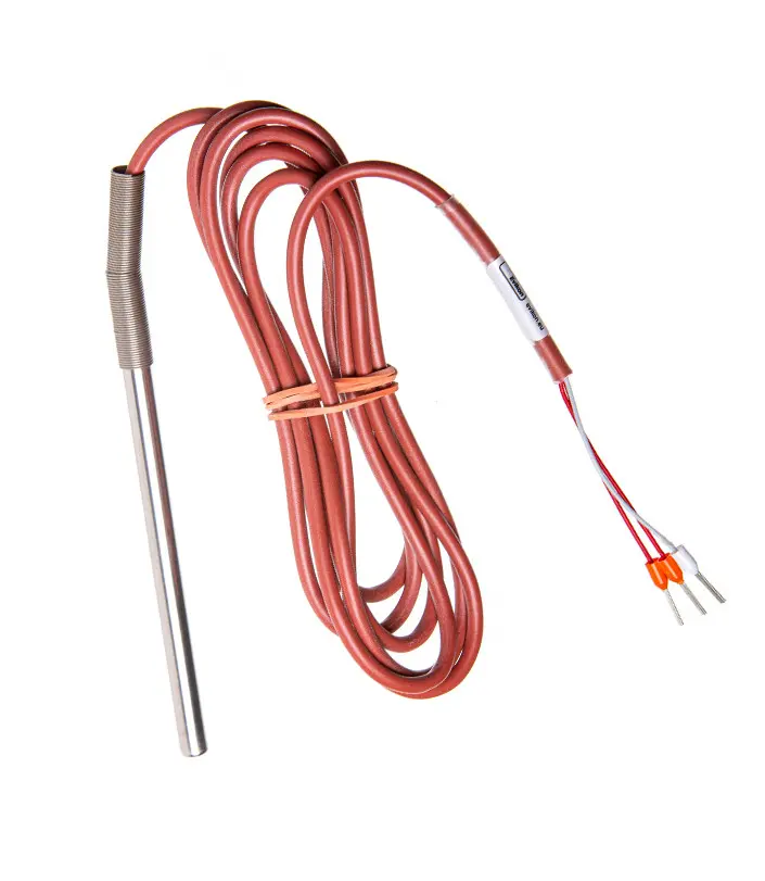 Temperature sensor PT100, 4x80mm, <200°C, 3m cable