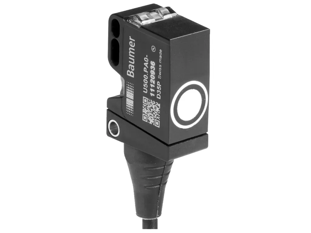 Ultraskaņas sensors U500.DA5.2-UAMJ.72F, 20...1500 mm, 0-10V, IO-Link, M12 5-pin