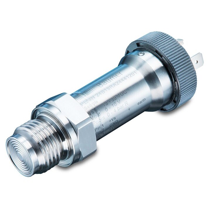 Spiediena sensors PBMN-24B22RA14471212000, 0...10 bar, 4-20mA, G 1/2" flush, DIN 43650 A