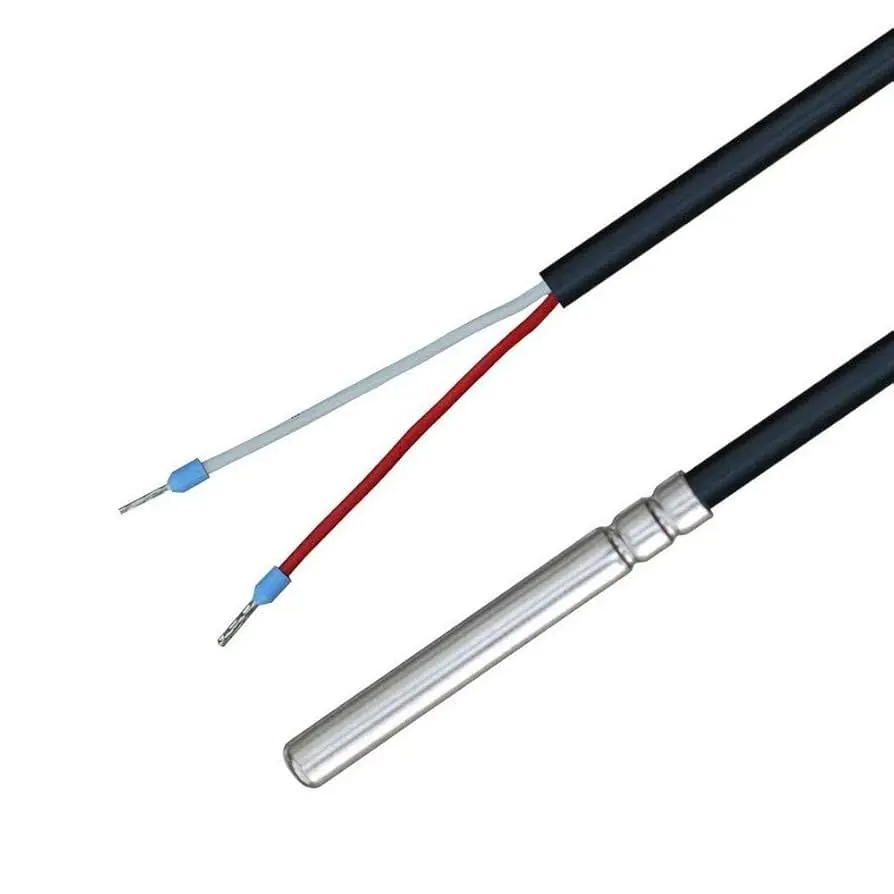 Temperatūras sensors KTY81-210, 6x100mm, 2vadu, 4m kabelis
