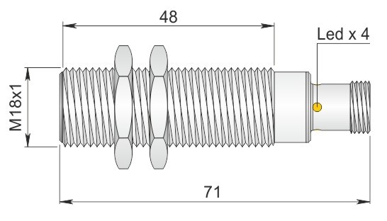 [I18000399] Inductive sensor SI18-DC8 PNP FROM H