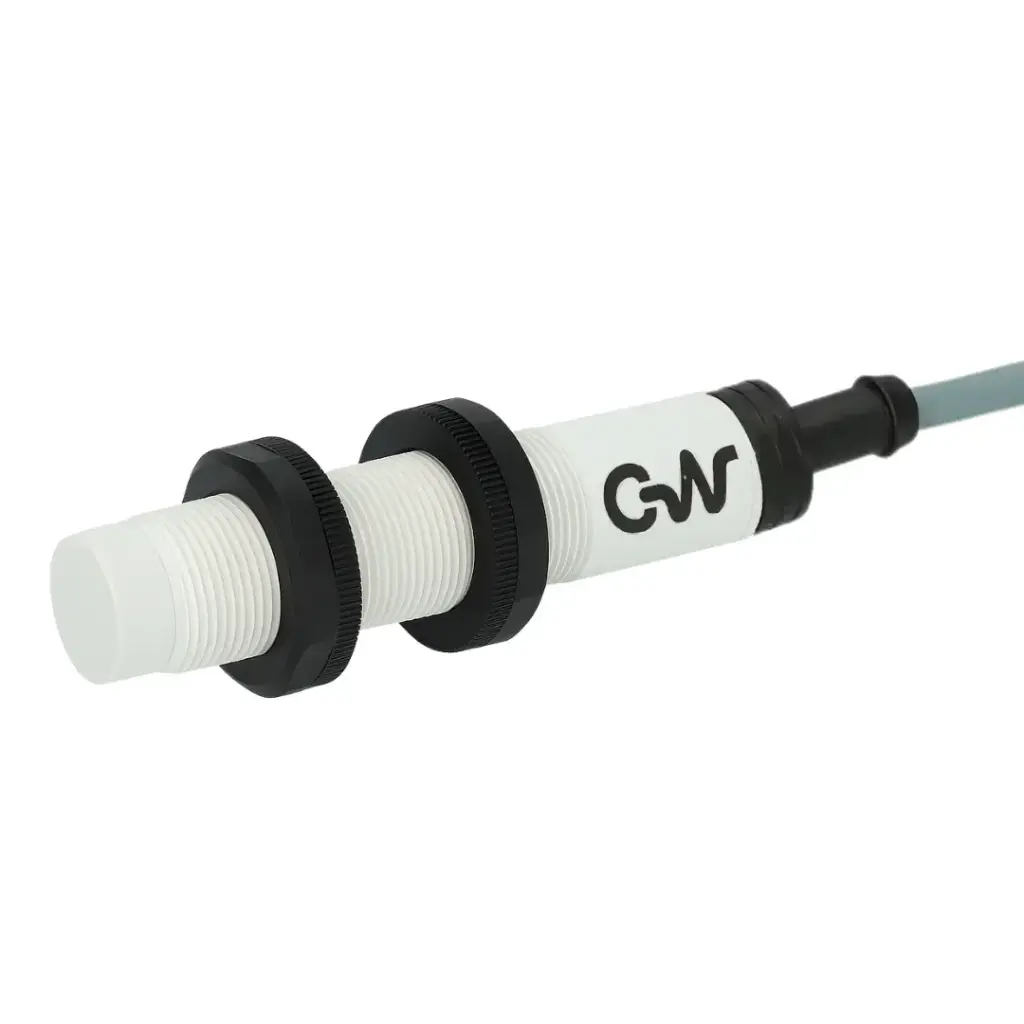 [C18P/C0-2A] Kapacitatīvais sensors C18P/C0-2A, 12 mm, 2-vadu 23 0VAC NC, M18, 2m kabelis