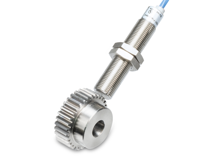 Zobrata sensors MHRM 12G5501, Holla efekts, push-pull, 0...15 kHz, 8-28VDC, 2 m PUR kabelis