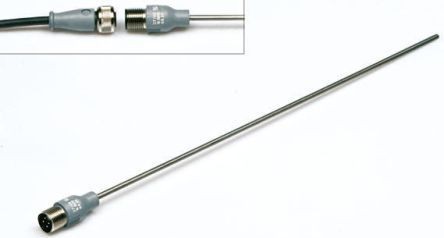 Temperature sensor Pt100, 3x250mm, M12, class A