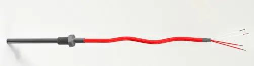 Temperatūras sensors Pt100, 3x25mm, W-SCREW-G1/8-3/25-6/13,5-10000/FEP-4-A-X, 4vadu, 10m kabelis