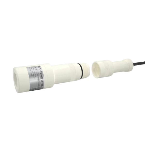 Level sensor LMK 858, submersible, with detachable probe from cable section, 0-40cmH2O, 4-20mA, Viton FKM seal, 0.35% accuracy, 10m PUR cable, PVDF housing material