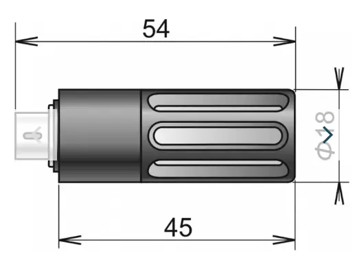 Temperature and Humidity sensor, DIGIL/M-1, MiniDin connector, cable 1 meter