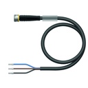 Connection cable PKG3M-2/TEL, M8, female, straight, 3-pin, 2m PVC