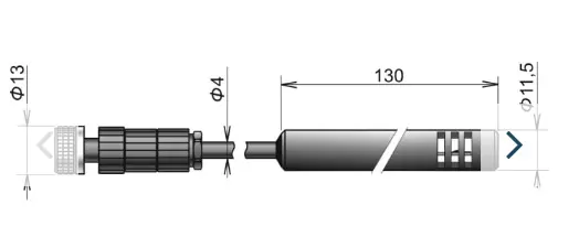 Temperature and Humidity sensor, DIGIL/E-5, ELKA connector, cable 5 meters