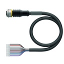 Konektors ar kabeli RKC12T-20/TXL, M12, mamma, taisns, 12 kontakti, 20m PUR