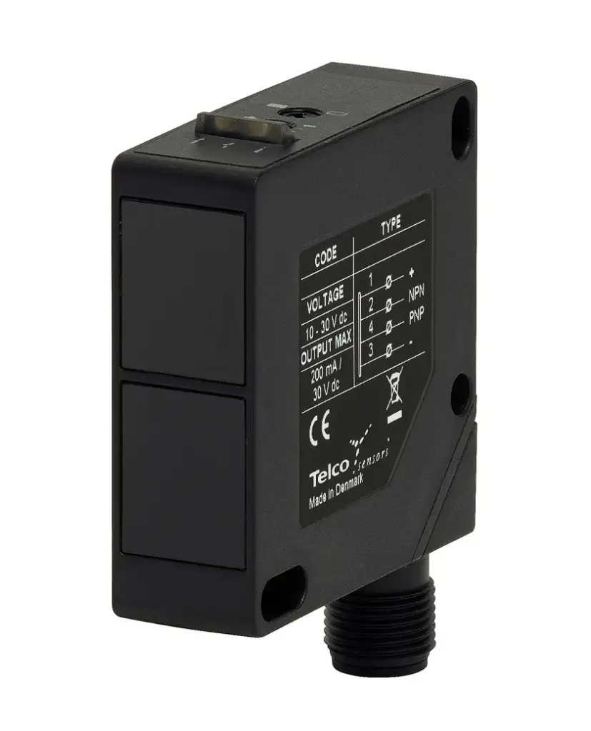 Photo sensor SPBS2600J, 0,5 m, BGS, IR, PNP/NPN, NC/NO, 4 pin, M12 plug