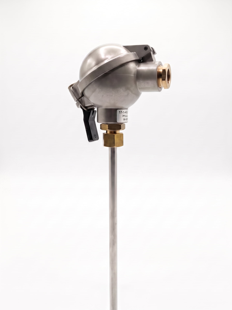 [17-1-8.0-3-750-CE11(NAA HEAD)-R100-B-TBCSL3 (-TAILS TO SUIT TX)] Temperatūras sensors PT100, 8x750 mm, B-klase, <600°C, NAA galva