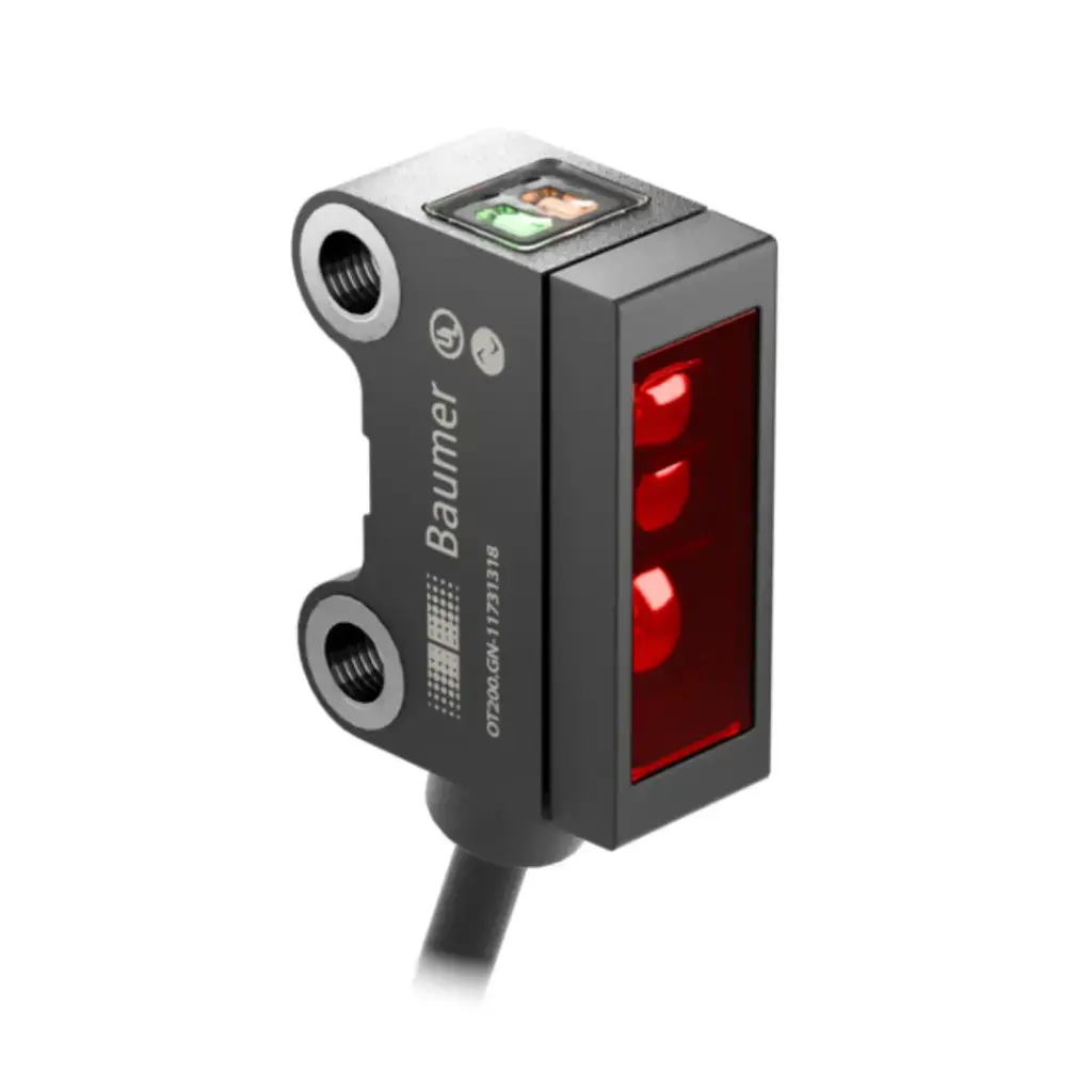 Foto sensors OT200.DN-GLZZJ.72CV, attāluma mērīšana, 0...2000mm, push-pull, IO-Link, 2m kabelis, IP67