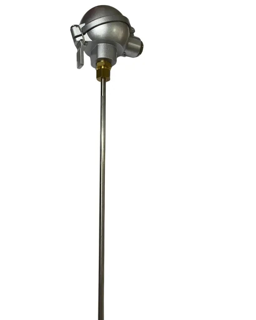 Temperature sensor PT100, 8x740mm, 4-wire, max 500°C