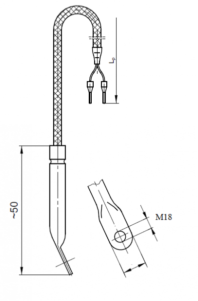 [TTKE-6-KU196/19] Termopāris K, 18mm diametra gredzens, TTKE-6-2-Ws-3m 