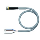 Connection cable PKG4M-5/TXG, M8, female, straight, 4-pin, 5m PUR