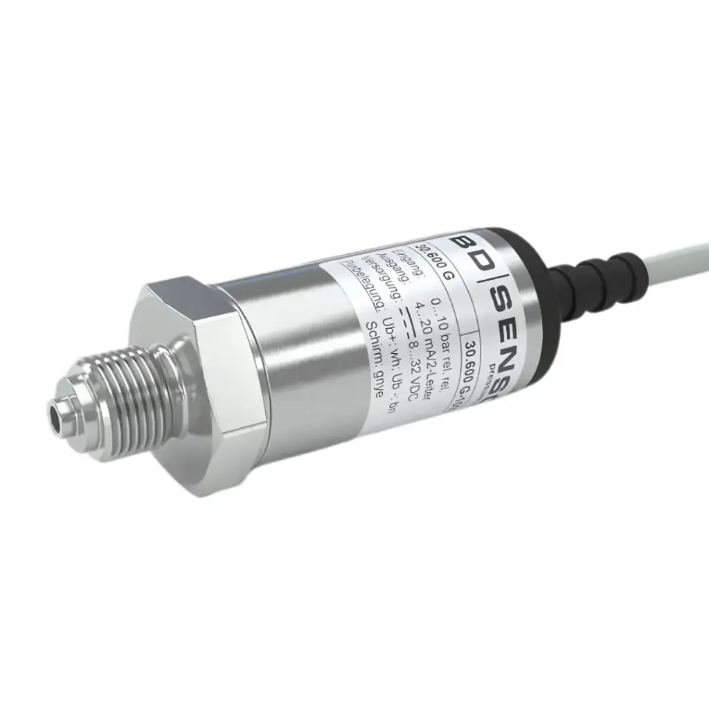 Spiediena sensors 30.600G, 0...100 bar, 4-20 mA, G 1/4" DIN 3852 M12 metal plug 4-pin, palielināts pārspiediens