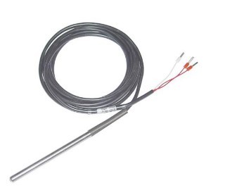 Temperature sensor PT100, 6x130mm, 500C, 3m cable