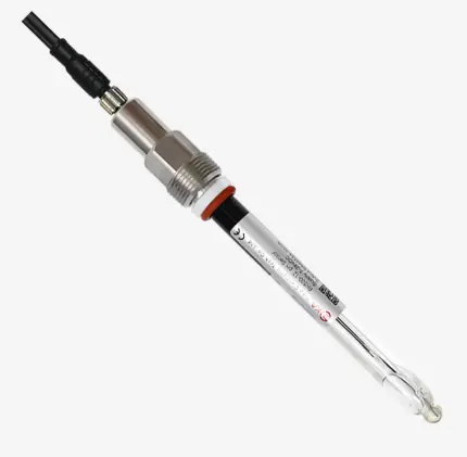 Industrial ph sensor, 0-14ph, max +100C, out 4-20mA+RS485, glass, PG13.5 process thread + G3/4" adapter sleeve