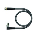 Konektors ar kabeli PKG3M-0.6-PSW3M/TXL, M8, mamma taisns/paps leņķī, 3 kontakti, 0,6m PUR