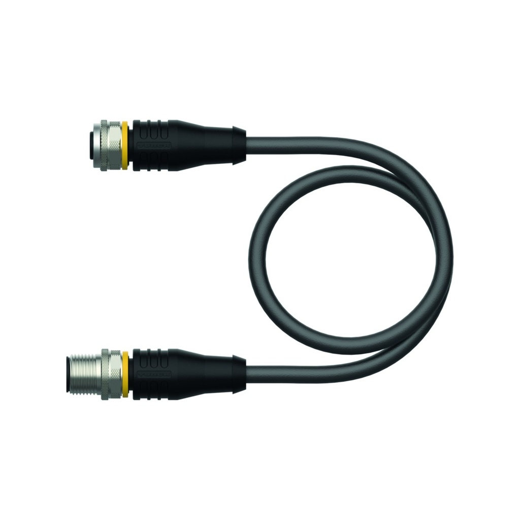 Konektors ar kabeli RKS8T-25-RSS8T/TXL, M12, mamma/paps, taisns, 8 kontakti, 25m PUR, ekranēts