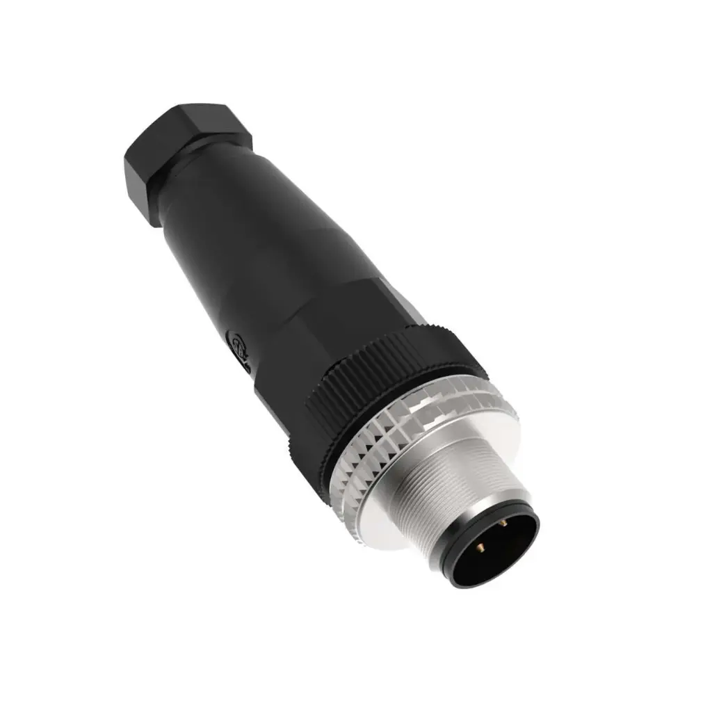 [358910] Connector FIC-M12M4, M12, male, straight, 4-pin, wireable