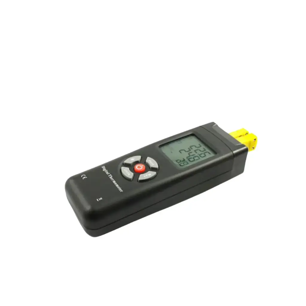 Handheld Type-K Thermocouple Thermometer, −50°C to +1370°C, 2 inputs