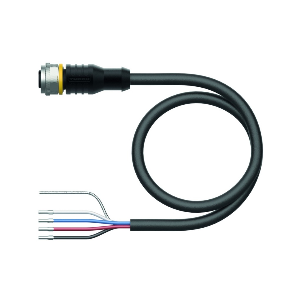 Konektors ar kabeli RKC5701-5M, CANopen/DeviceNet, M12, mamma, taisns, 5 kontakti, 5m PUR, ekranēts