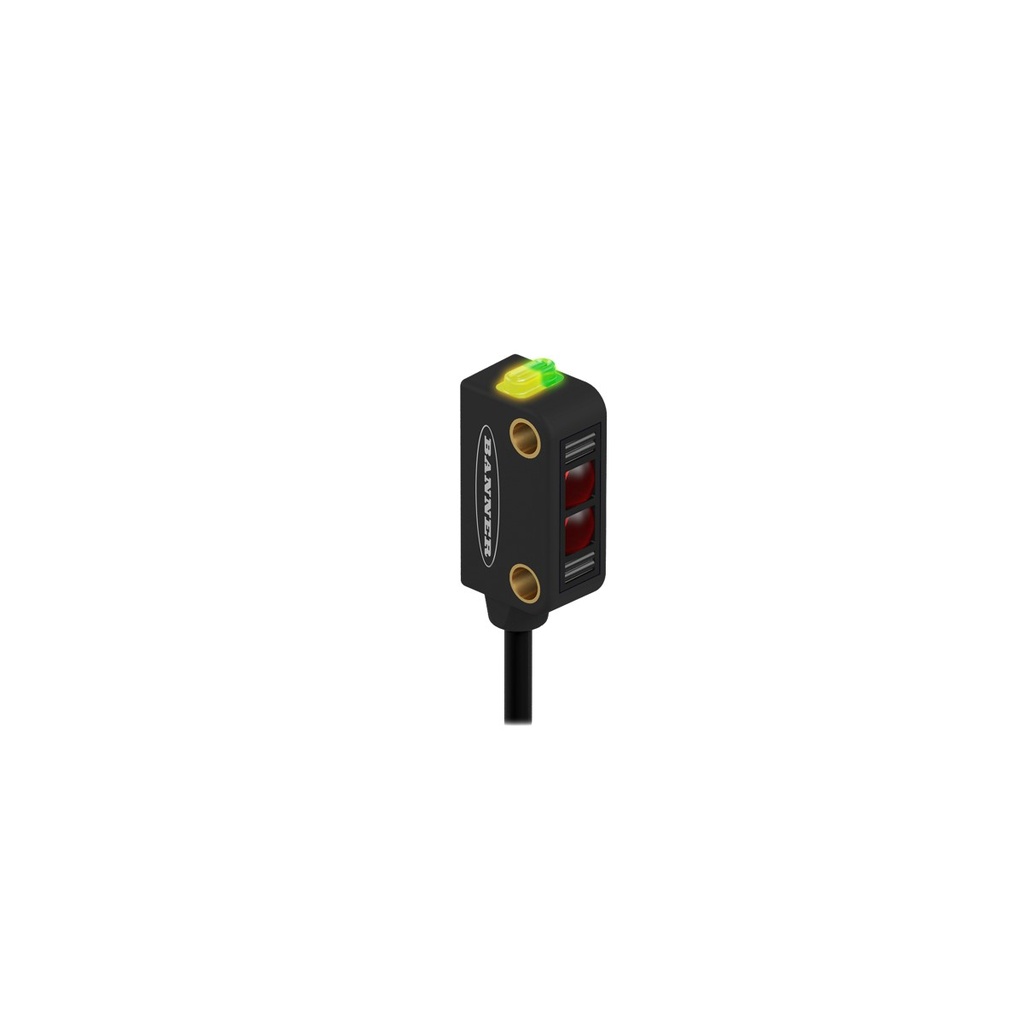 Foto sensors - uztvērējs Q12RP6RQ3, 2 m, PNP DO, 10-30VDC, 150 mm kabelis ar M8 3 kontaktiem