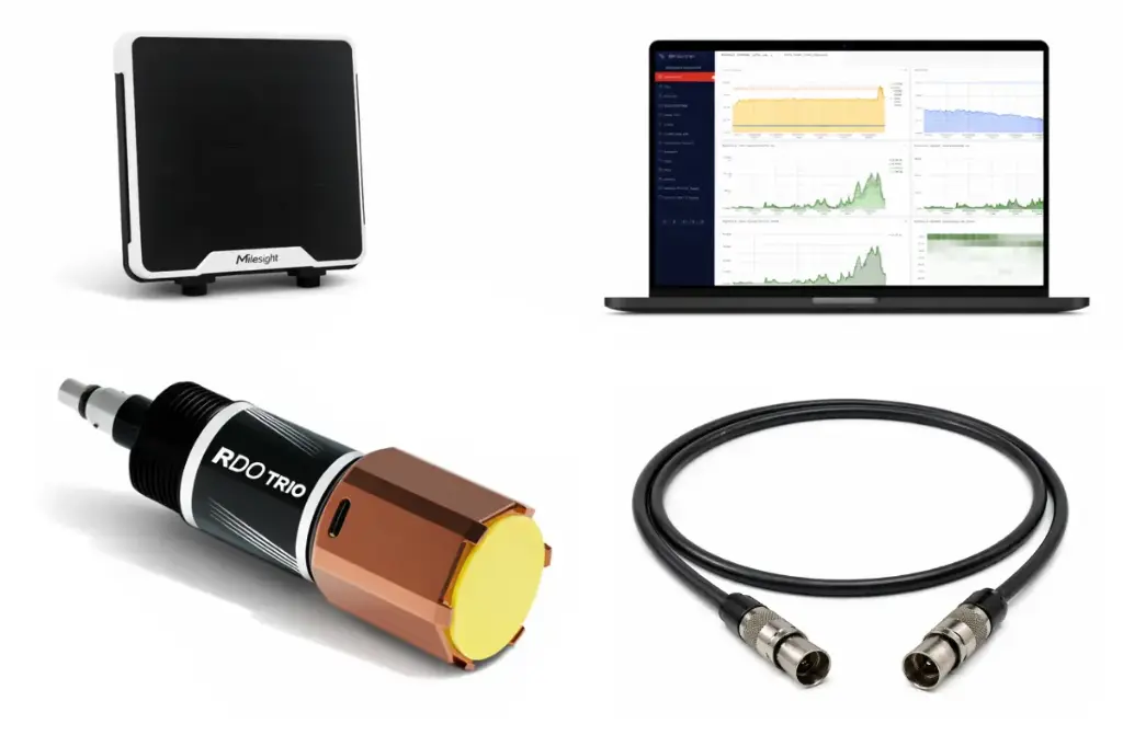 [KIT-RDO-002] RDO Trio IoT monitoringa komplekts - Standarta (0-60mg/l, RS485, 10m kabelis, NB-IoT, bez tīrītāja)