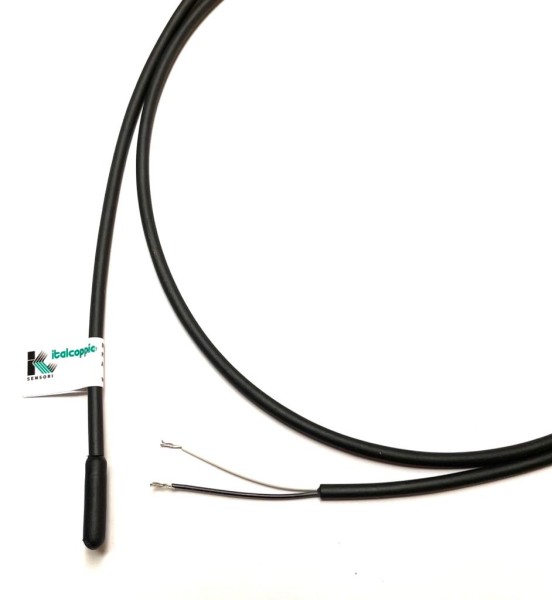 [IKE#P1BE1000XXXXX] Temperatūras sensors Pt100, 5x20mm, klase B, 2vadu, 1m kabelis, IP68