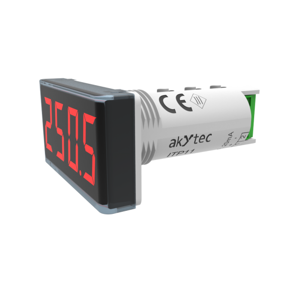 Indicator 4–20 mA, RED LED, panel mount, standard size – 22.5 mm