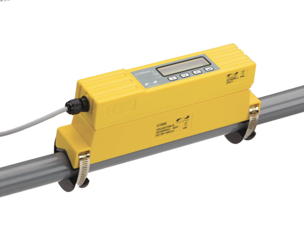 [804-11001400] Flow sensor U1000MKII, non-contact, DN22-115mm, 12-24 VDC/ 24 VAC, pulse output, with display