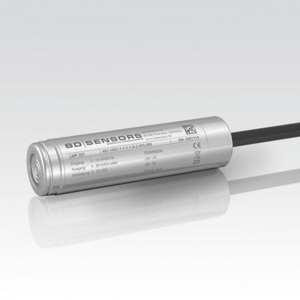 Level sensor LMP307, 0-15 mH2O, 4-20 mA, 20m PUR cable